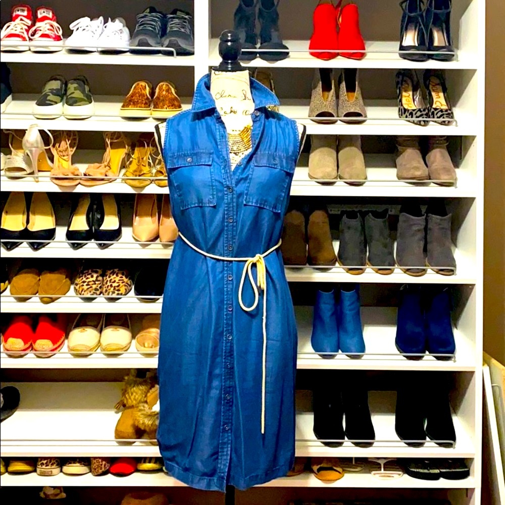 Maternity jean dress perfect for any season!